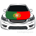 La coupe du monde 100*150 cm drapeau du Portugal drapeau de capot de voiture les tissus élastiques peuvent être lavés